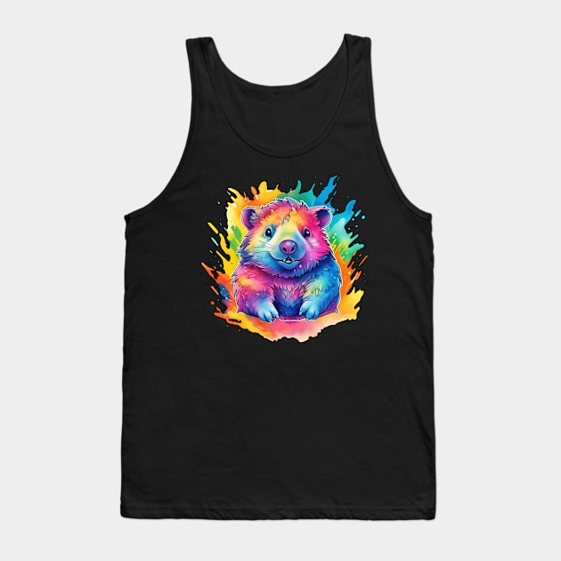 Rainbow Splash Wombat! Tank Top by TheWombatsDen